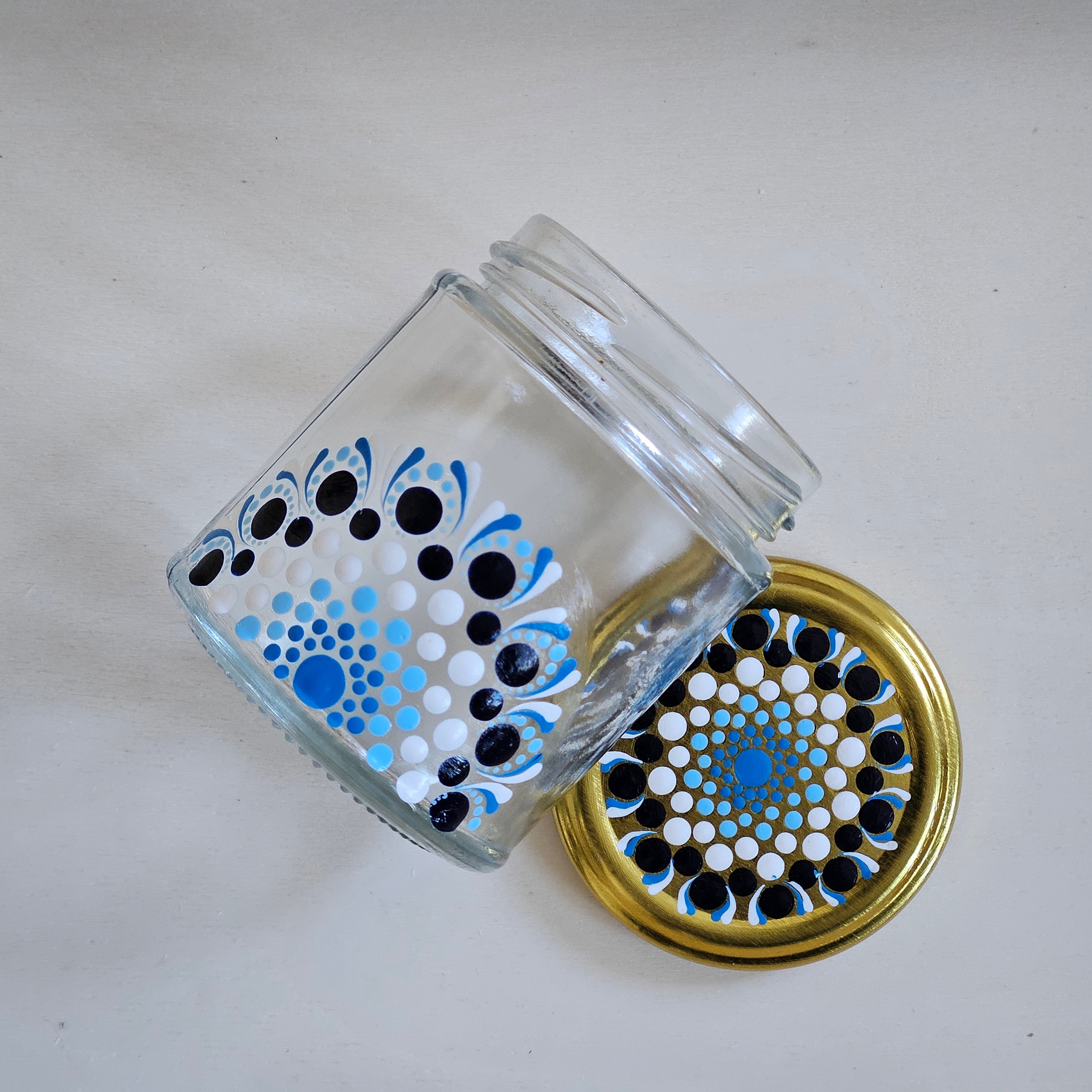 Dot Mandala Glass Jars