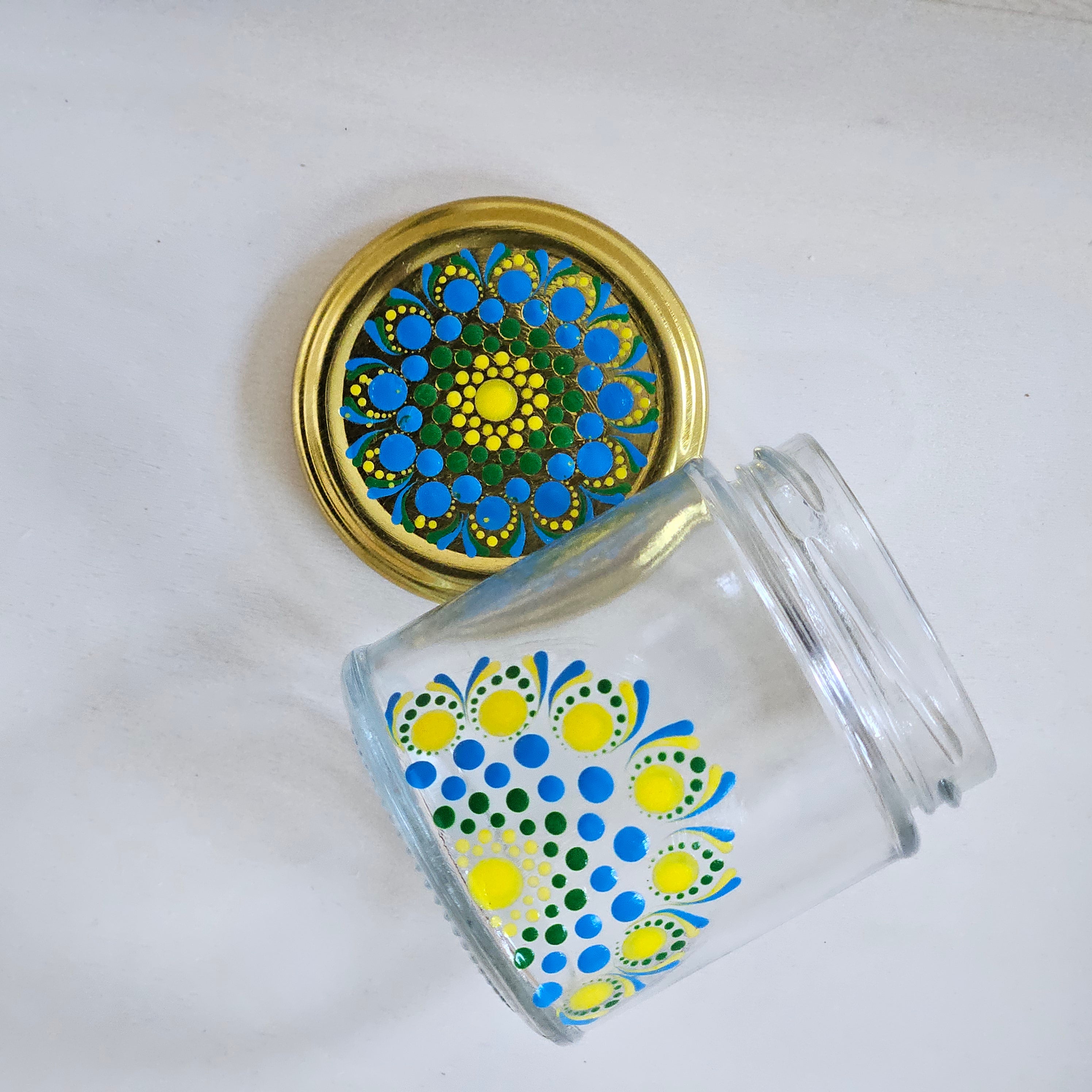 Dot Mandala Glass Jars