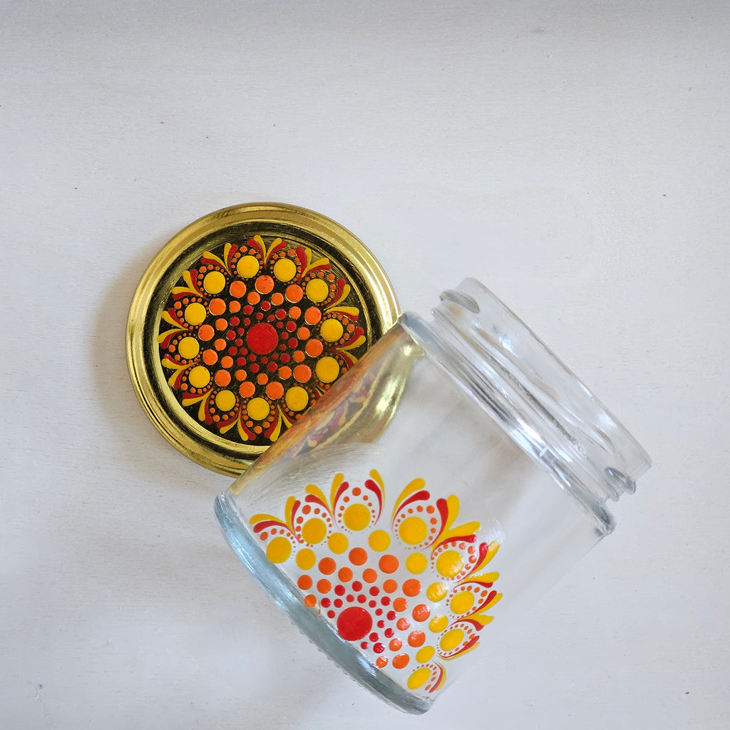 Dot Mandala Glass Jars