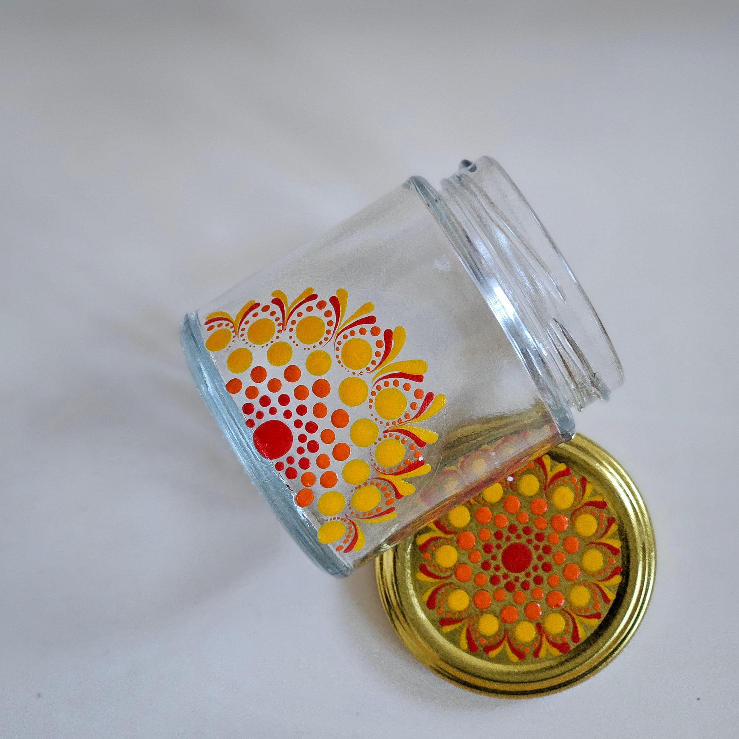 Dot Mandala Glass Jars