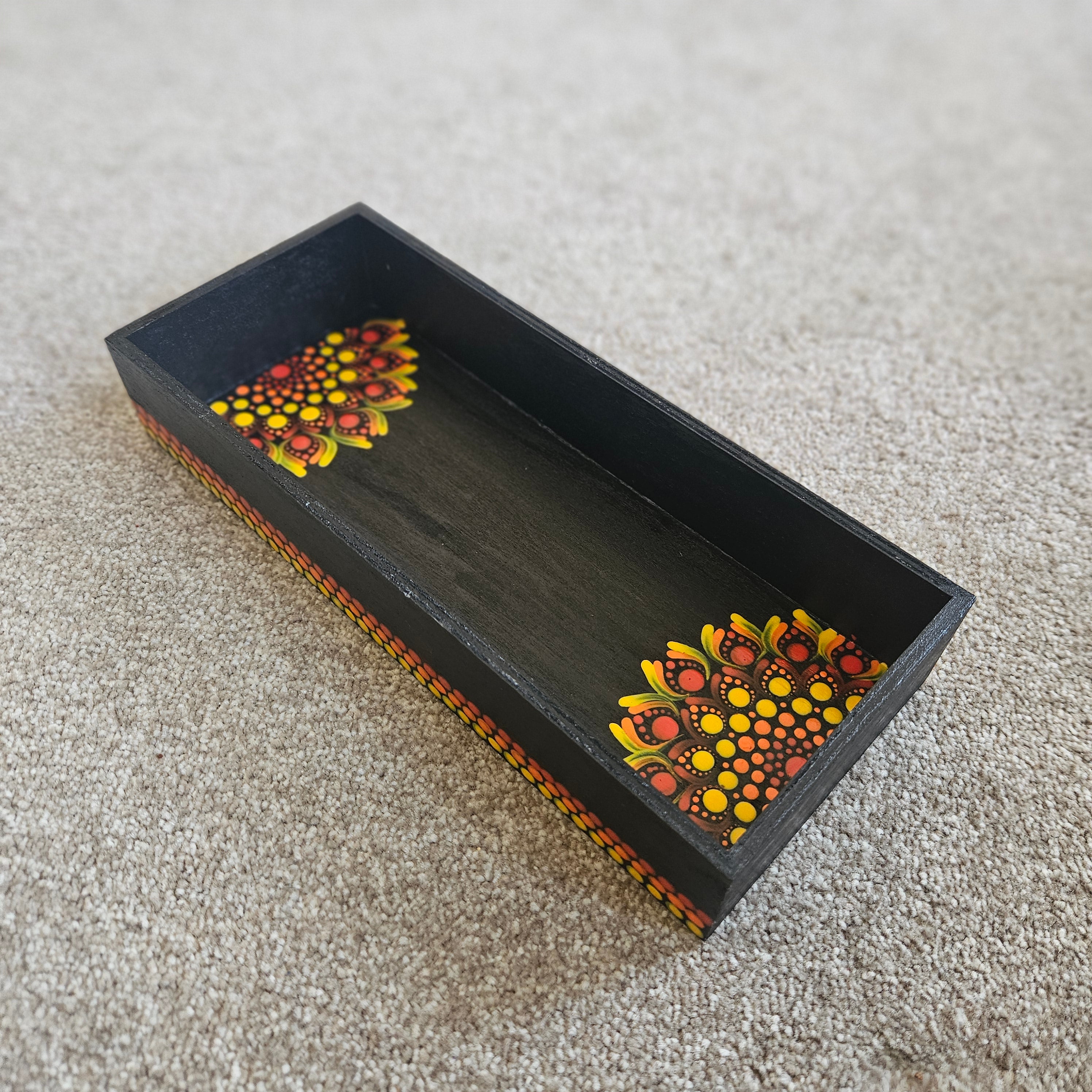 Dot Mandala Rectangle Tray | Artisan Décor
