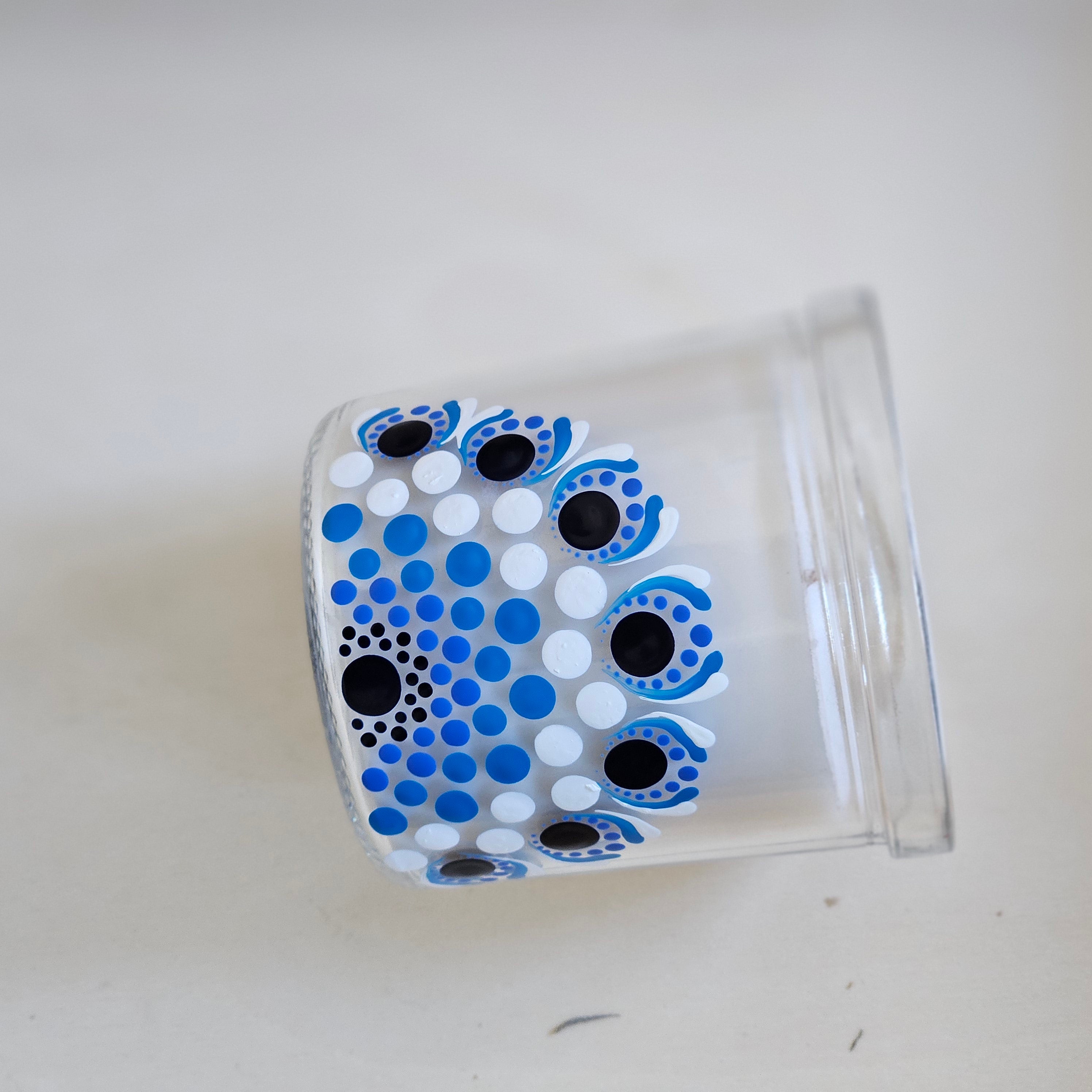 Dot Mandala Glass Candle Holder