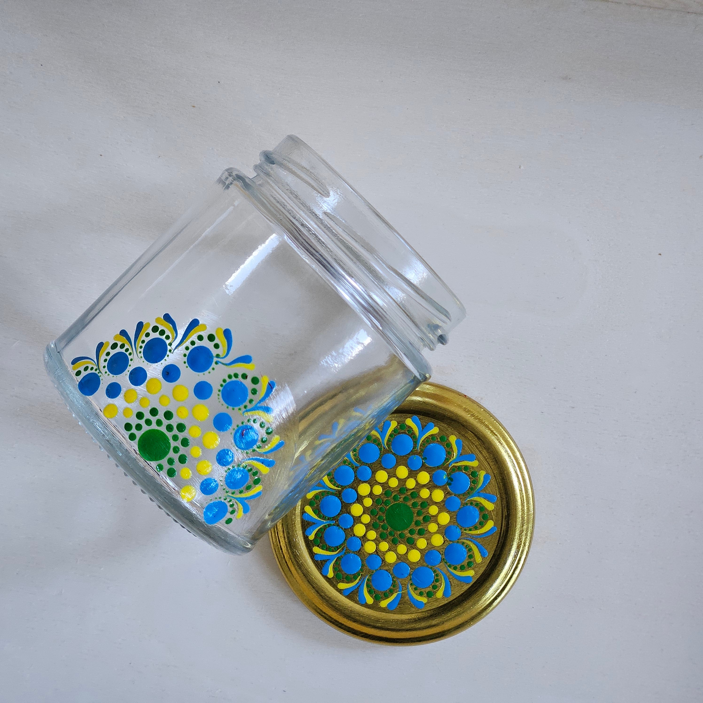 Dot Mandala Glass Jars