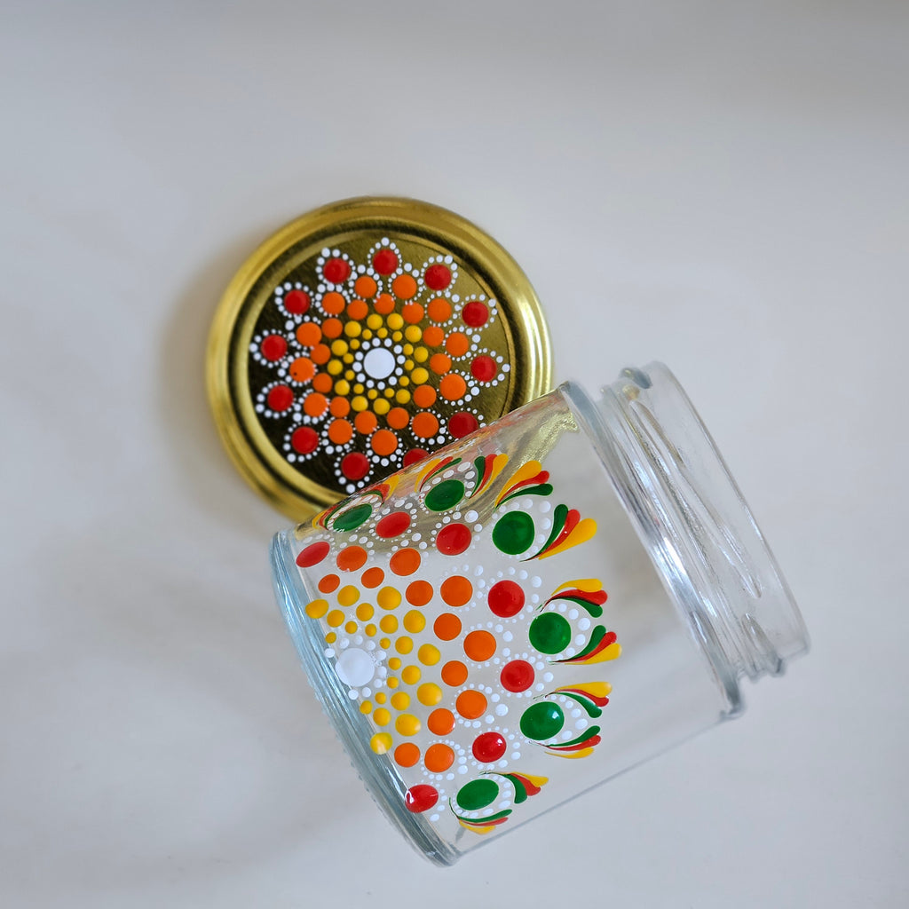Dot Mandala Glass Jars