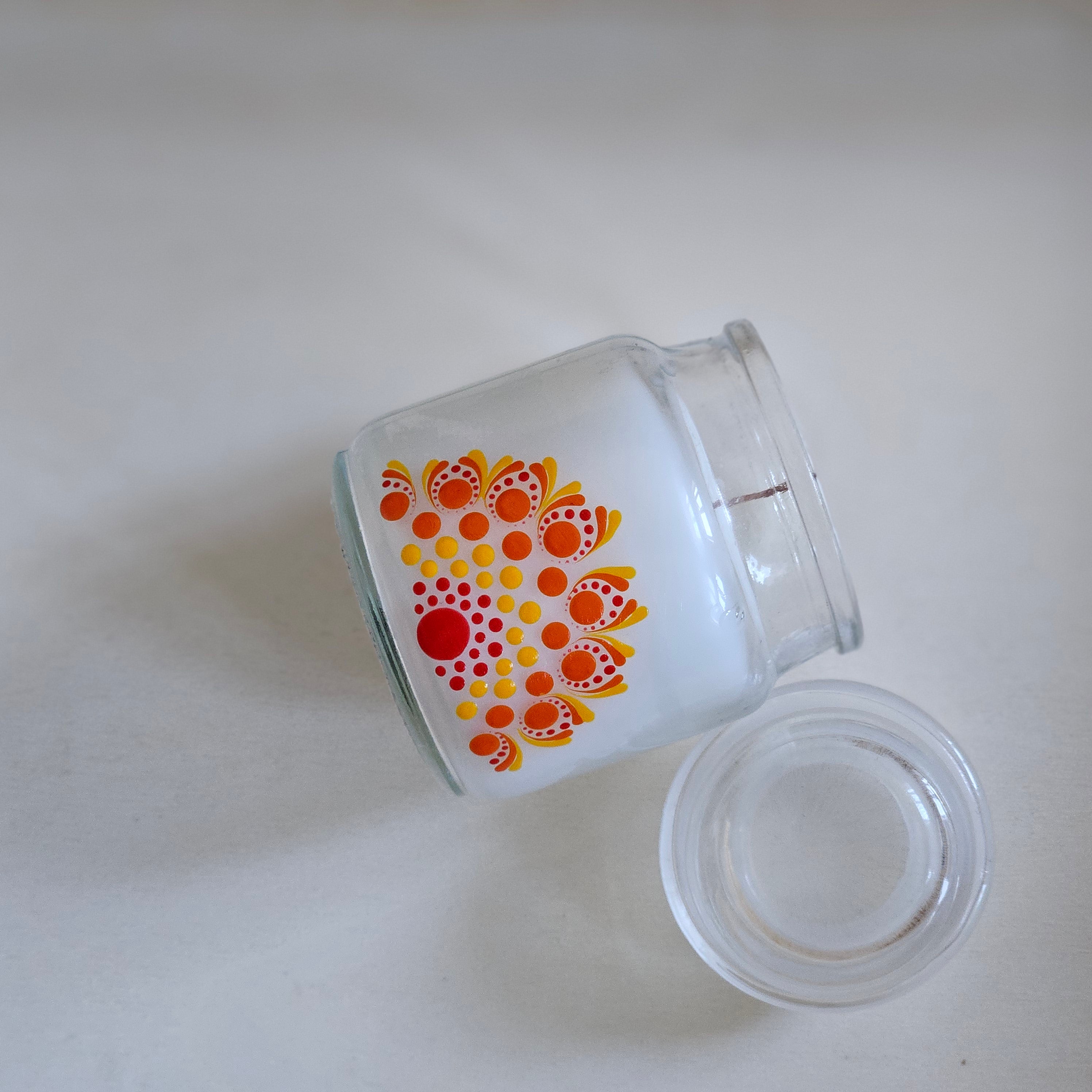 Dot Mandala Glass Candle Holder