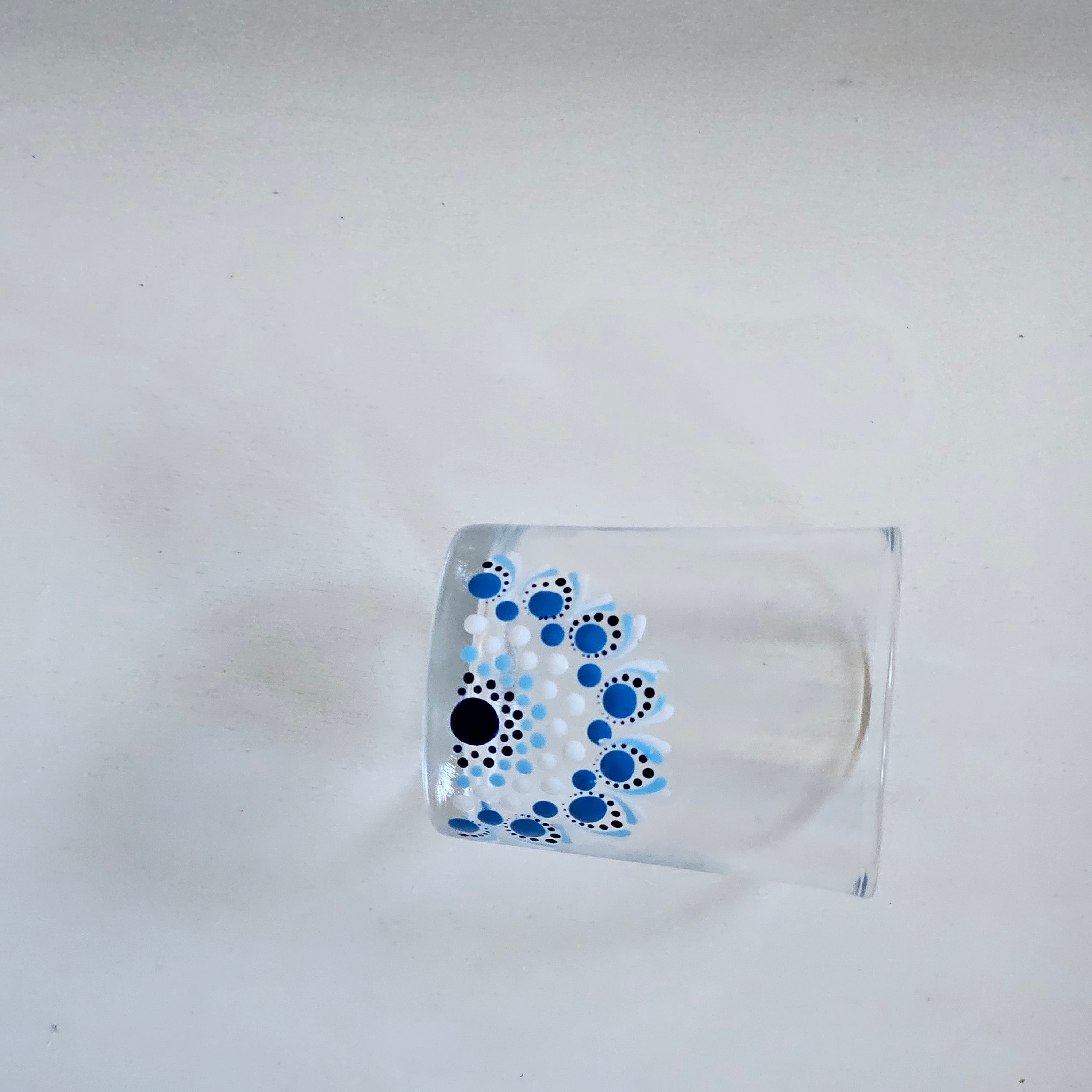 Dot Mandala Glass Tealight Holder
