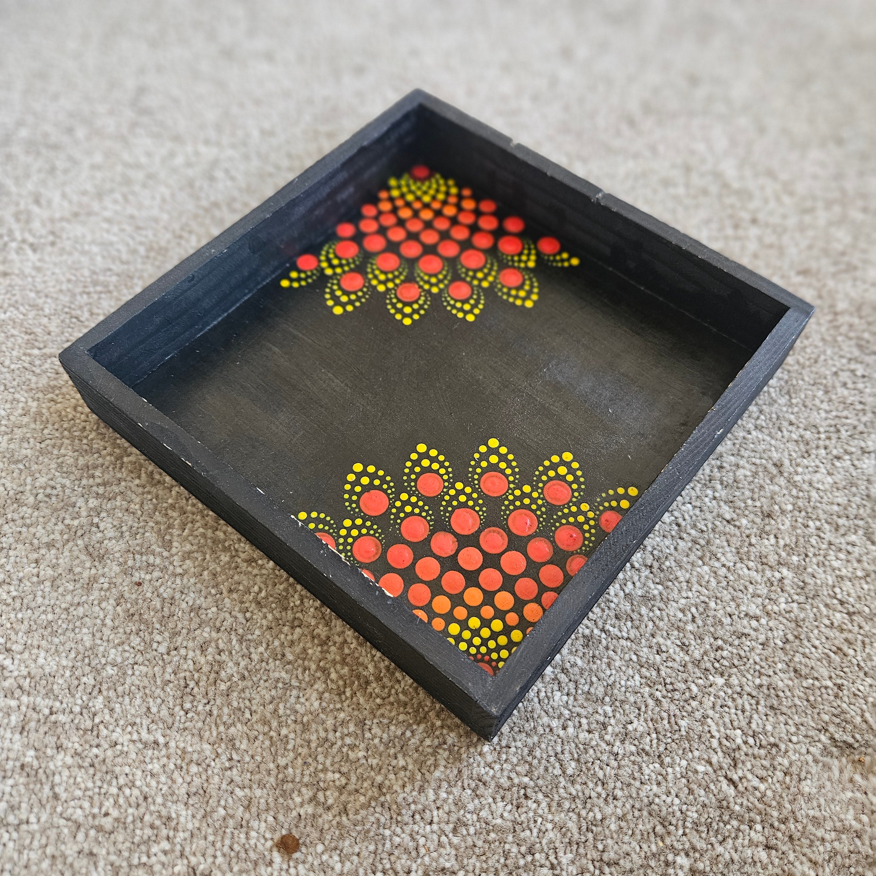 Dot Mandala Rectangle Tray | Artisan Décor
